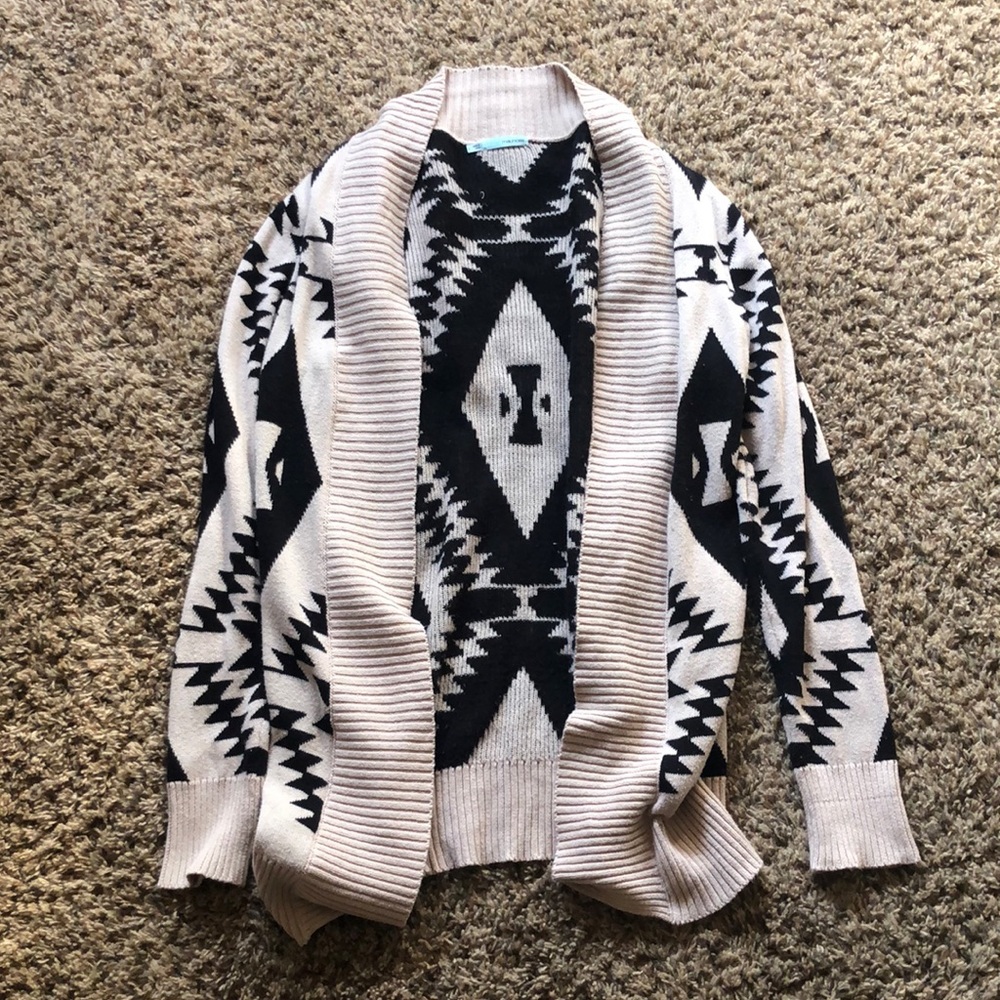 Black/tan cardigan